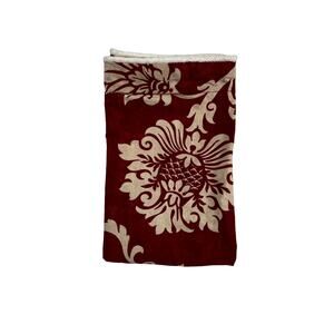 CHAPS HOME Standard Sham Damask Floral Red Cotton Decorative Pillow Cover